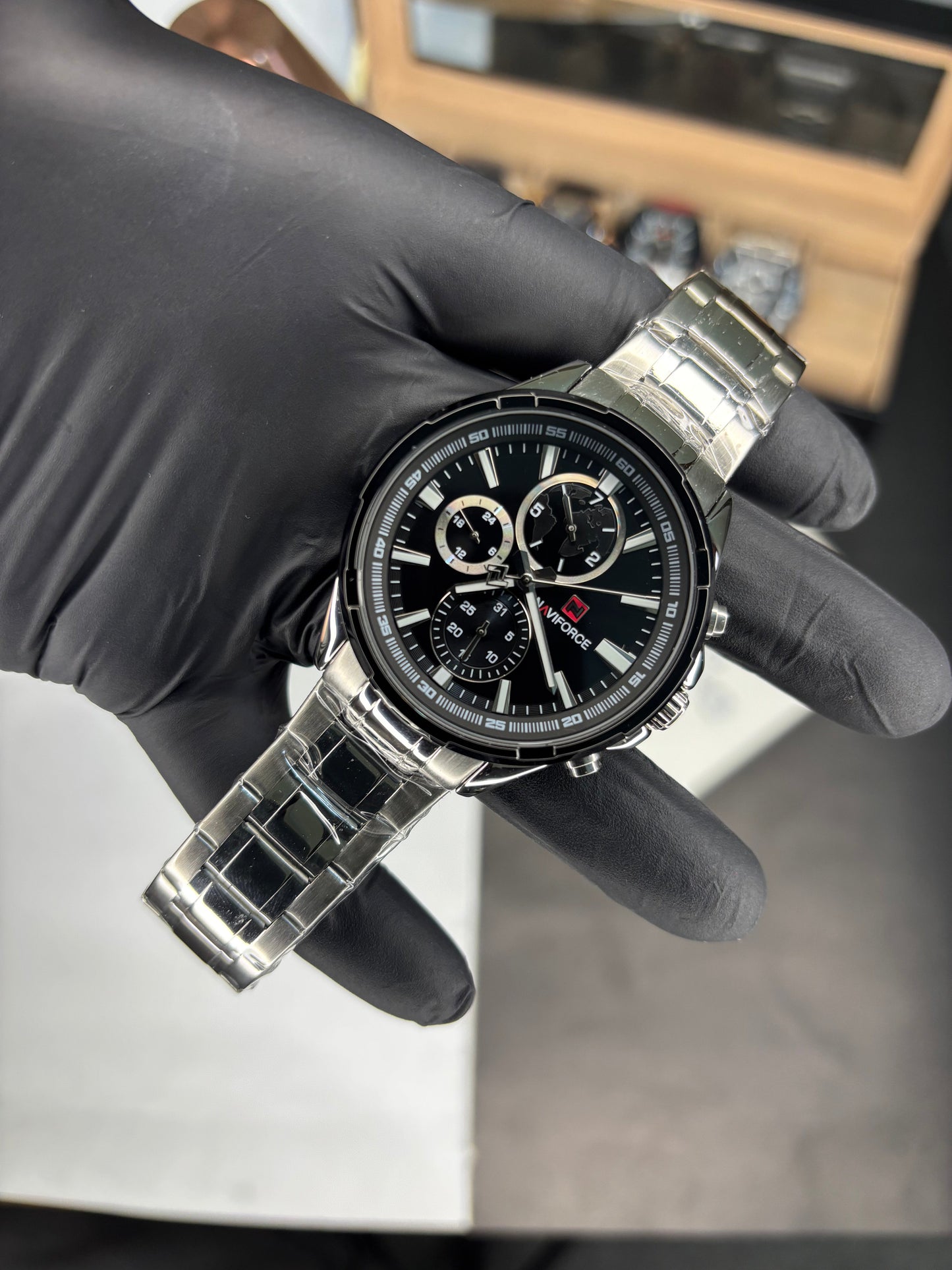 NAVIFORCE NF9089 SILVER BAND CHRONOGRAPH