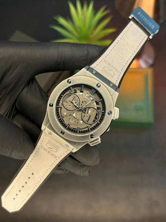 HUBLOOT GREY LEATHER